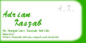 adrian kaszab business card